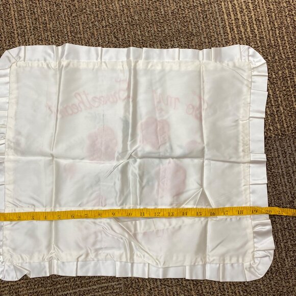 Vintage Embroidered Sweetheart Pillowcase With Red Roses & Text "To My Sweethear - Picture 11 of 12